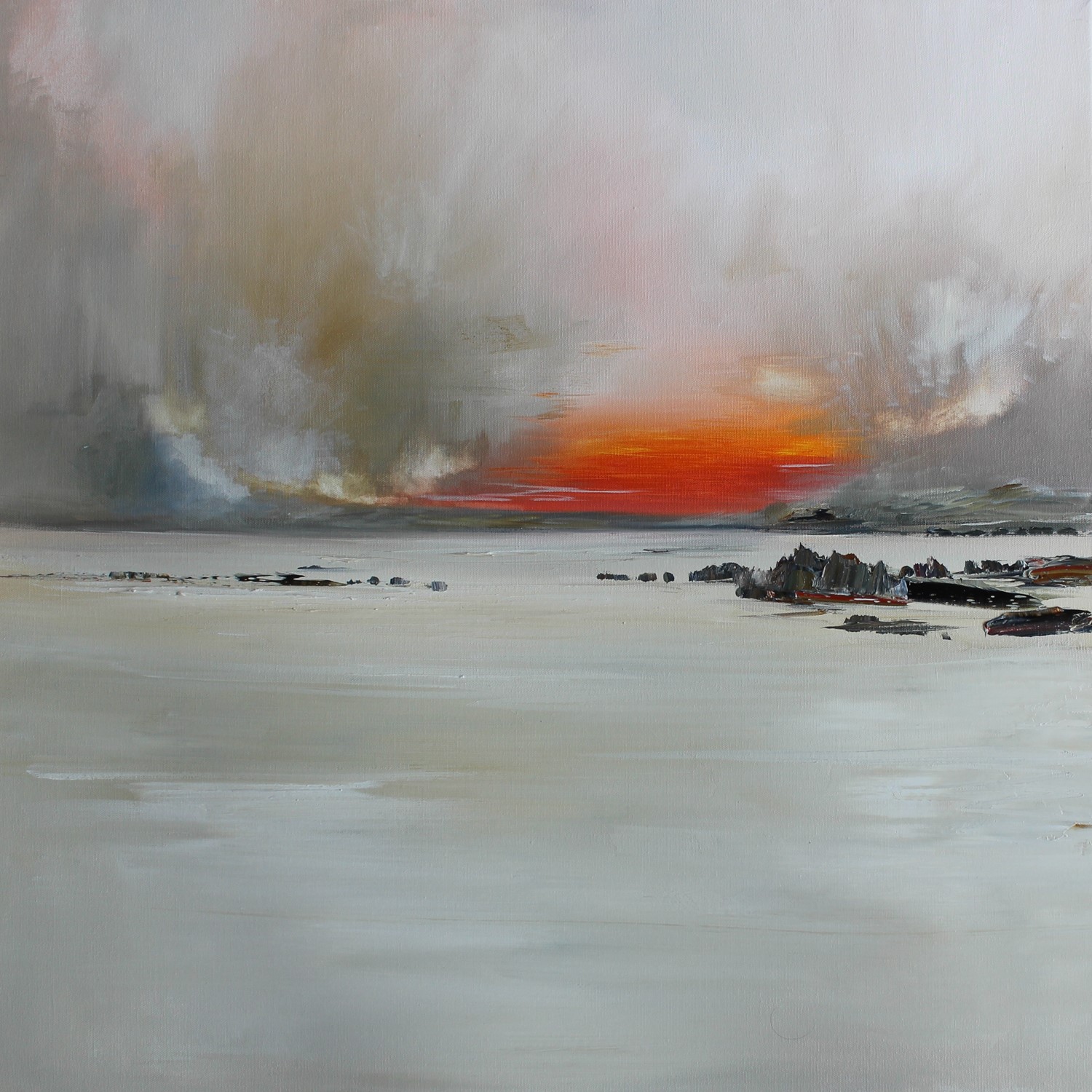 'A Lingering Haar over the sunset' by artist Rosanne Barr